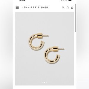 Jennifer Fisher Micro Lilly Huggie Hoops in Silver
